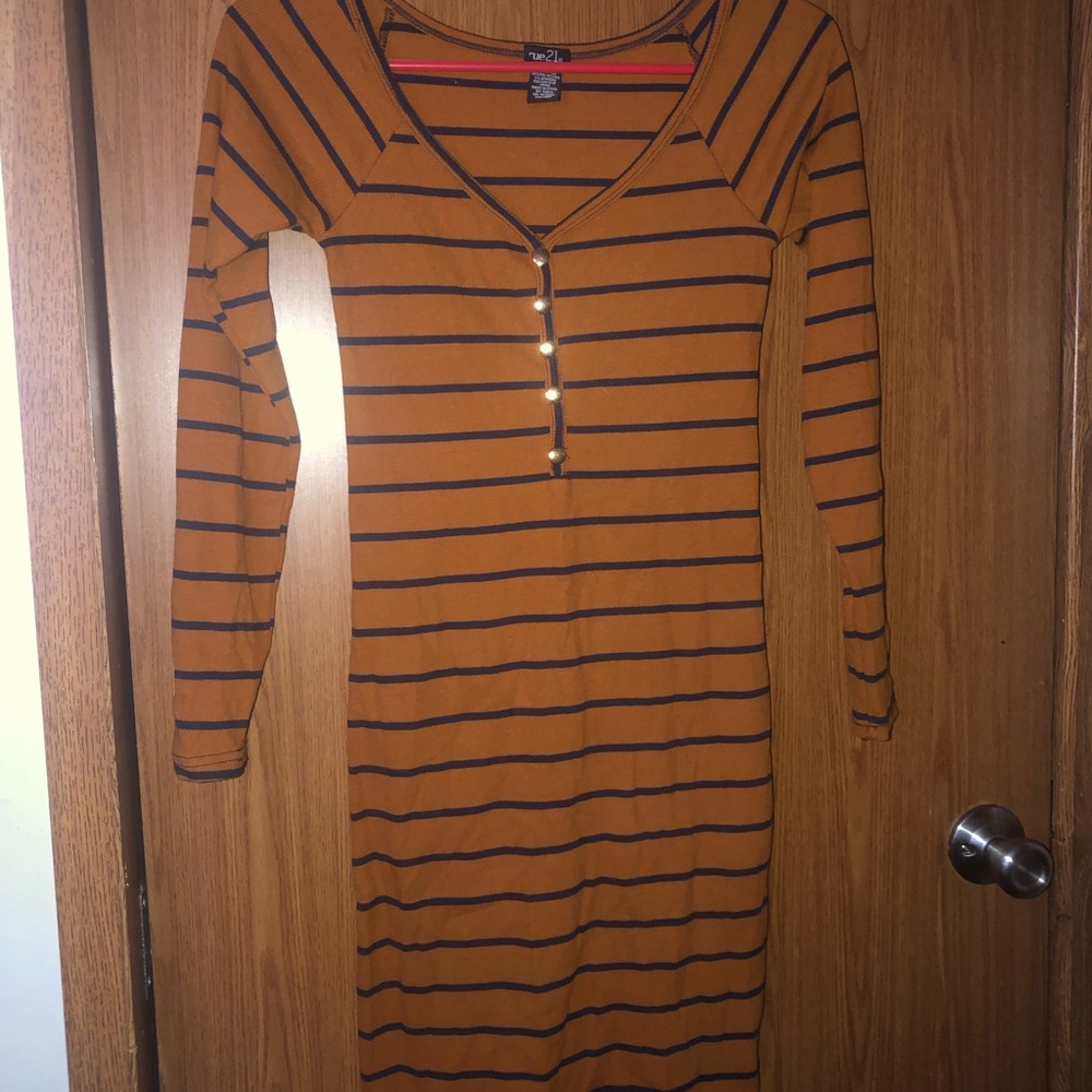 Striped long sleeve dress